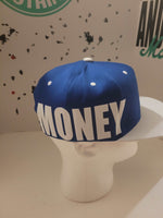 BIG MONEY SNAPBACK HAT (ROYAL BLUE/WHITE BRIM)