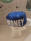 BIG MONEY SNAPBACK HAT (ROYAL BLUE/WHITE BRIM)