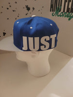 BIG MONEY SNAPBACK HAT (ROYAL BLUE/WHITE BRIM)