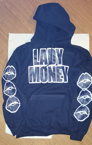 NAVY BLUE MONEY LIPS HOODIE (BLUE)