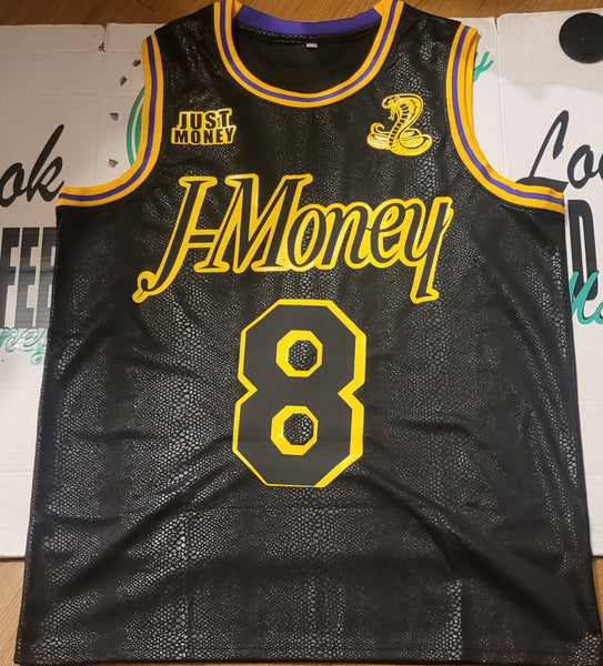 BLACK SNAKESKIN CALIFORNIA LOVE MAMBA MONEY BASKETBALL JERSEY (BLACK)