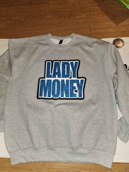BLING DOLLAR MONEY LIPS SWEATER