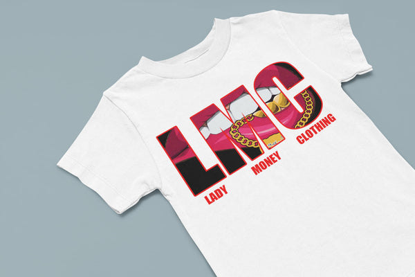 WE PUT THE LIPS IN LADY MONEY (WHITE)