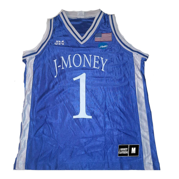 BLUE MONEY MAN DEVIL BASKETBALL JERSEY (BLUE)