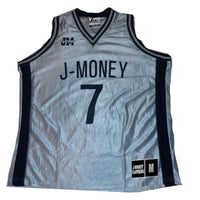BOOGIE DOWN MONEY MAN BASKETBALL JERSEY (WHITE)