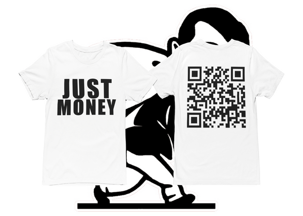 COME SCAN THE JUST MONEY MAN QR CODE