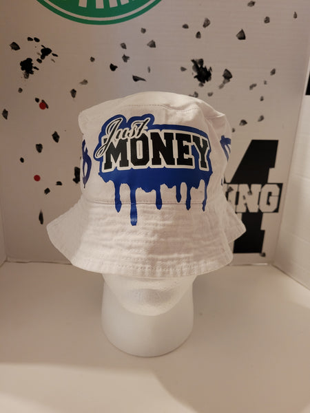 JUST MONEY DRIPPING MONEY BUCKET HAT (BLUE)