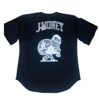 WINDY CITY MONEY MAN BASEBALL JERSEY (BLACK)