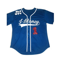 CITY OF CHAMPIONS MONEY MAN BASEBALL JERSEY (BLUE)
