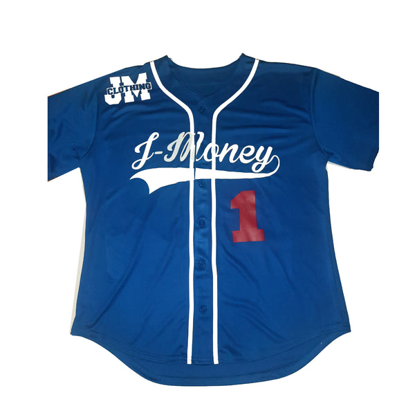CITY OF CHAMPIONS MONEY MAN BASEBALL JERSEY (BLUE)