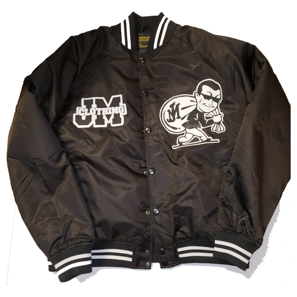 JUST MONEY VARSITY JACKET (BLACK)
