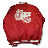 JUST MONEY VARSITY JACKET (RED)