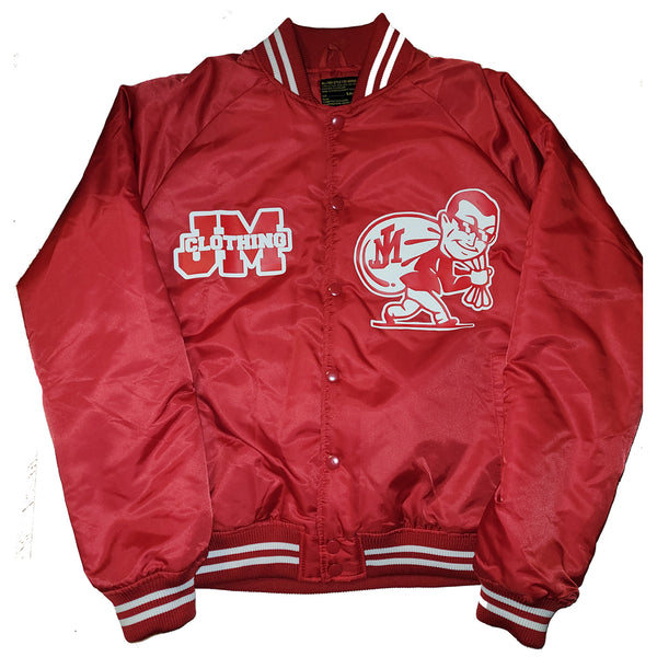 JUST MONEY VARSITY JACKET (RED)