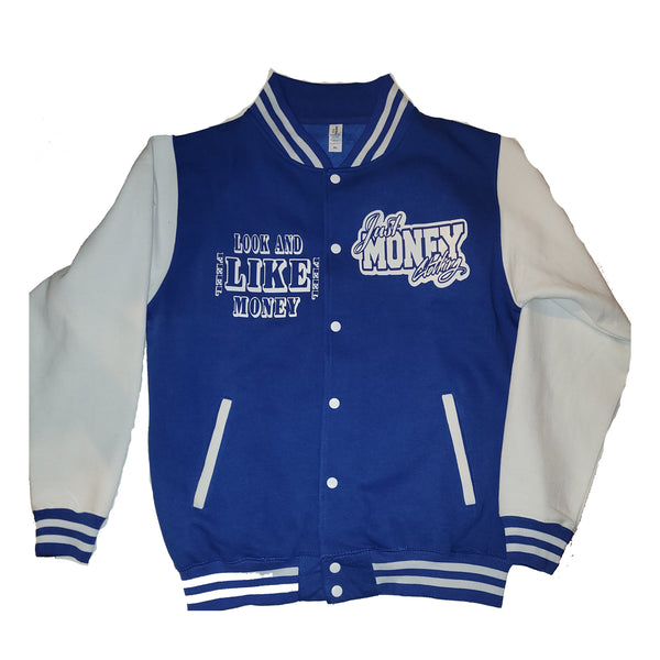 JUST MONEY VARSITY JACKET (ROYAL BLUE)