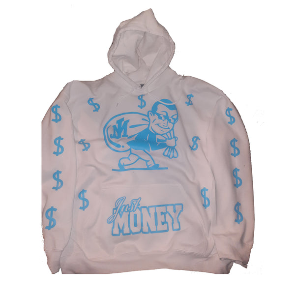 JUST MONEY ITS MONEY IN THE AIR HOODIE (WHITE)