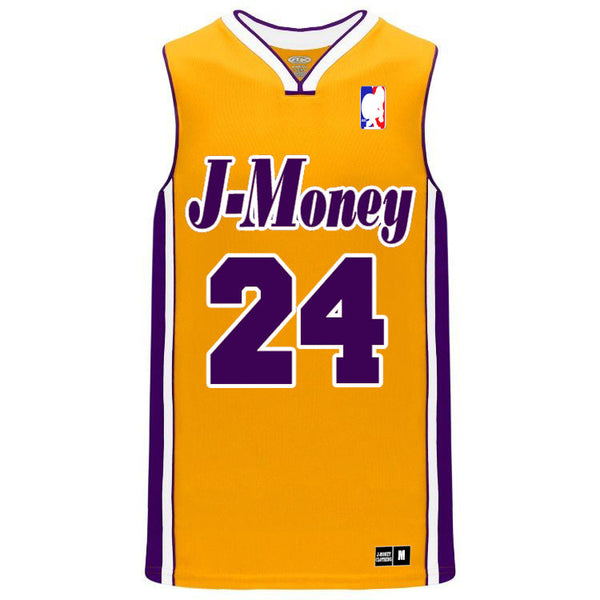 CALIFORNIA LOVE MONEY MAN BASKETBALL JERSEY (GOLD)