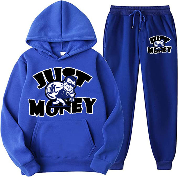 JUST MONEY CLOTHING HOODIE SET (GOTHIC BLUE)
