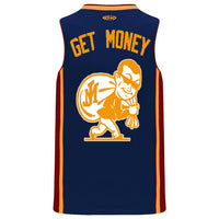 THANK YOU, CLEVELAND MONEY MAN BASKETBALL JERSEY (NAVY BLUE)