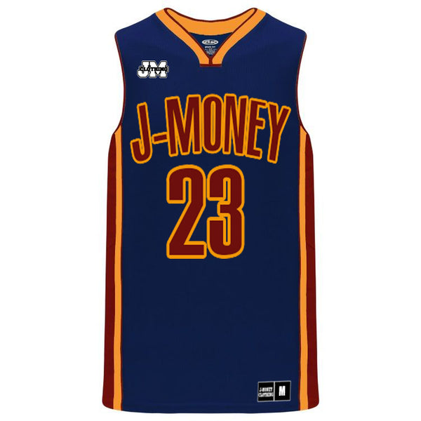 THANK YOU, CLEVELAND MONEY MAN BASKETBALL JERSEY (NAVY BLUE)