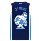 ON THE GRIND MEMPHIS MONEY MAN BASKETBALL JERSEY (NAVY BLUE)