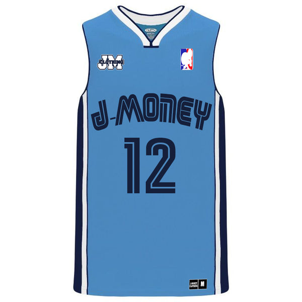 ON THE GRIND MEMPHIS MONEY MAN BASKETBALL JERSEY (SKY)