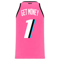 "LIMITED EDTION" SUMMER HEAT VICE MONEY MAN BASKETBALL JERSEY (PINK)