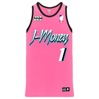 "LIMITED EDTION" SUMMER HEAT VICE MONEY MAN BASKETBALL JERSEY (PINK)