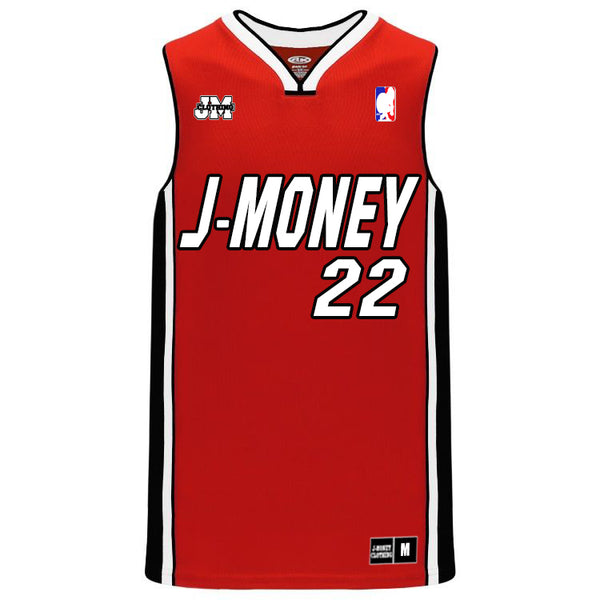 SUMMER HEAT MONEY MAN BASKETBALL JERSEY (RED)