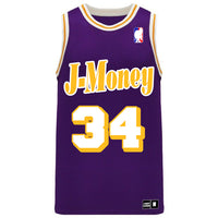 CALIFORNIA LOVE MONEY MAN BASKETBALL JERSEY (1998 PURPLE)