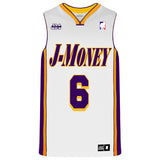 CALIFORNIA LOVE MONEY MAN BASKETBALL JERSEY (WHITE)