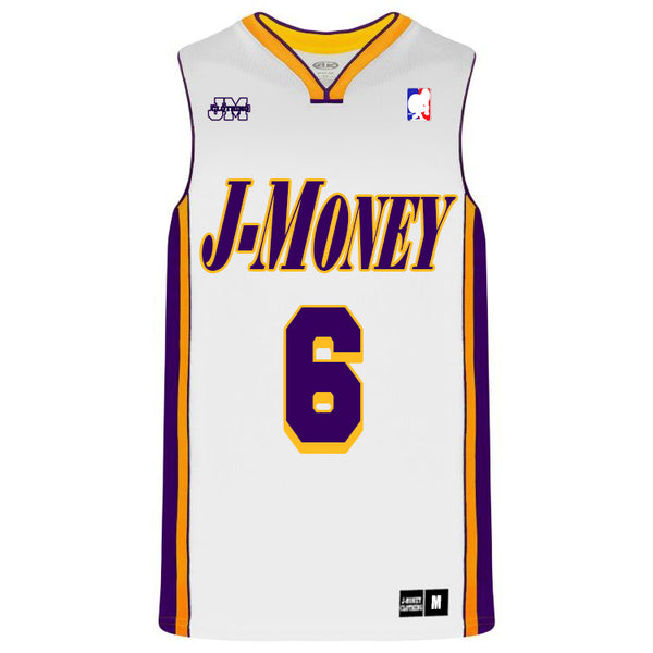 CALIFORNIA LOVE MONEY MAN BASKETBALL JERSEY (WHITE)