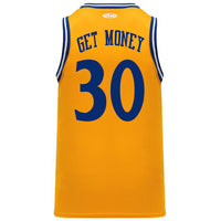 GOLDEN DUBS MONEY MAN BASKETBALL JERSEY (GOLD)