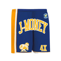 CHAMPIONSHIP GOLDEN DUBS BASKETBALL MONEY SHORTS (BLUE)