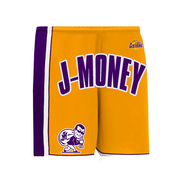 CALIFORNIA LOVE BASKETBALL MONEY SHORTS (GOLD)