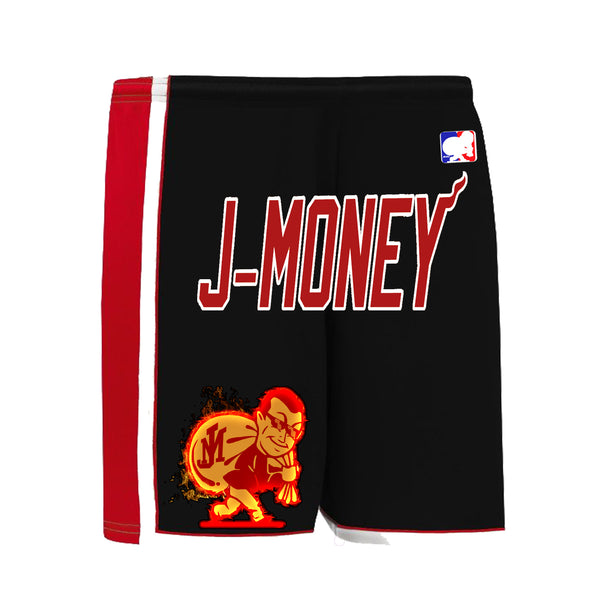 SUMMER HEAT BASKETBALL MONEY SHORTS (BLACK)
