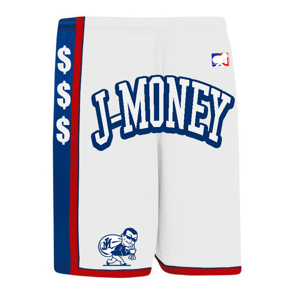 PHILLY SIX BASKETBALL MONEY SHORTS (WHITE)