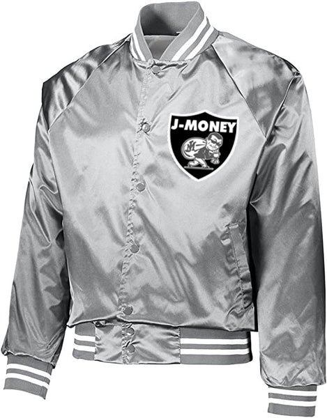 VIVA LAS VEGAS MONEY MAN VARSITY JACKET (GREY)