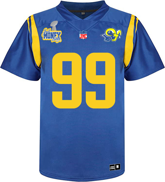WE RUN LA MONEY MAN FOOTBALL JERSEY (BLUE)