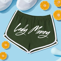 KISS MY LIPS BOOTY SHORTS (ARMY GREEN)