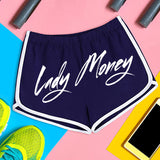 KISS MY LIPS BOOTY SHORTS (NAVY BLUE)
