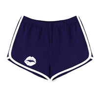 KISS MY LIPS BOOTY SHORTS (NAVY BLUE)