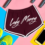 KISS MY LIPS BOOTY SHORTS (WINE RED)