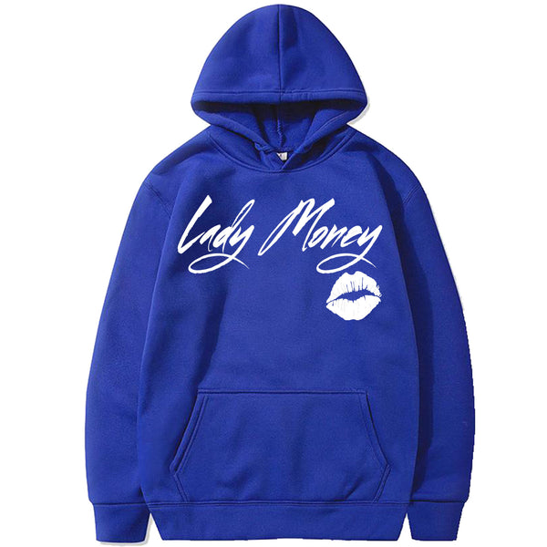 PRETTY MONEY LIPS HOODIE (BLUE)