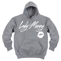 PRETTY MONEY LIPS HOODIE (GREY)