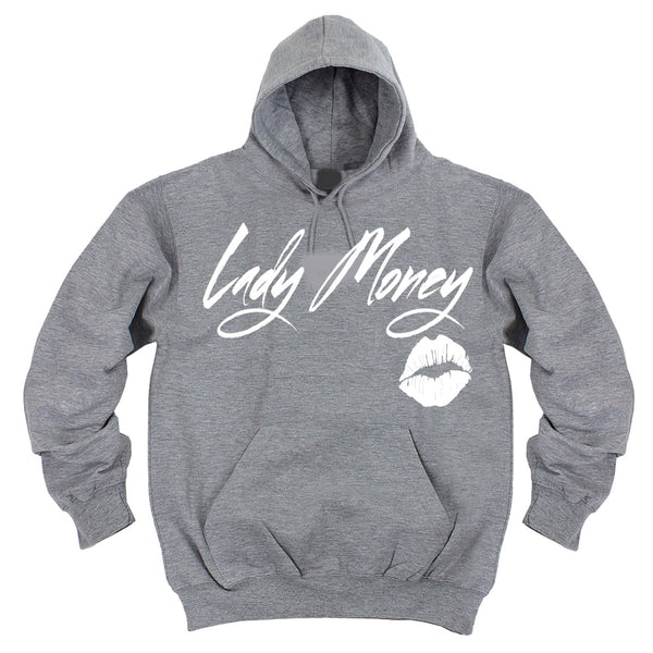 PRETTY MONEY LIPS HOODIE (GREY)