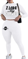 I LOVE MY CURVES SWEATER SET (WHITE)