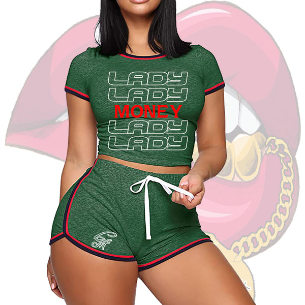 LADY MONEY SUMMER MONEY OUTFIT (DARK GREEN)