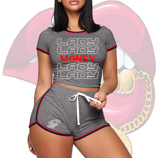 LADY MONEY SUMMER MONEY OUTFIT (GREY)