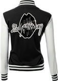 LADY MONEY CLOTHING VARSITY MONEY JACKET (BLACK)