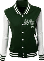 LADY MONEY CLOTHING VARSITY MONEY JACKET (GREEN)